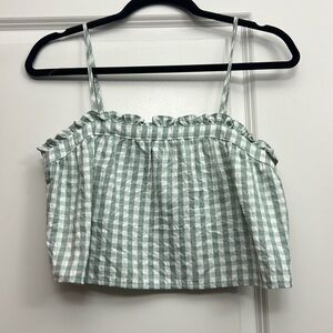 Green checkered top from Tilly’s
